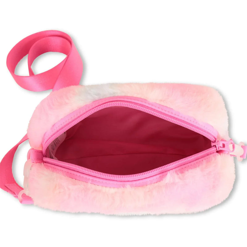 Billieblush pink bag with faux fur lining.