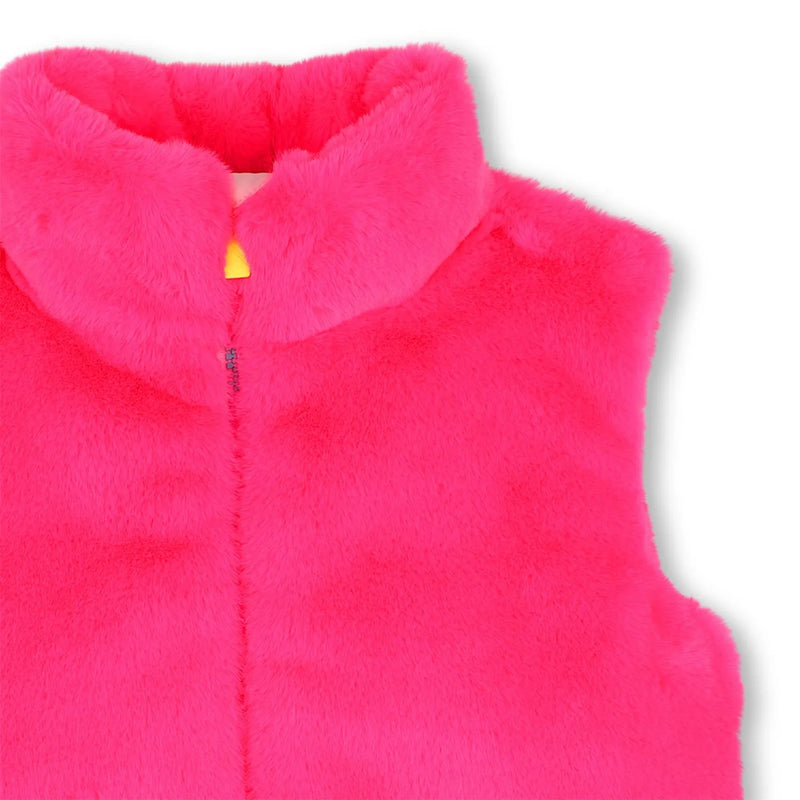 Closer look at the Billieblush faux fur gilet.