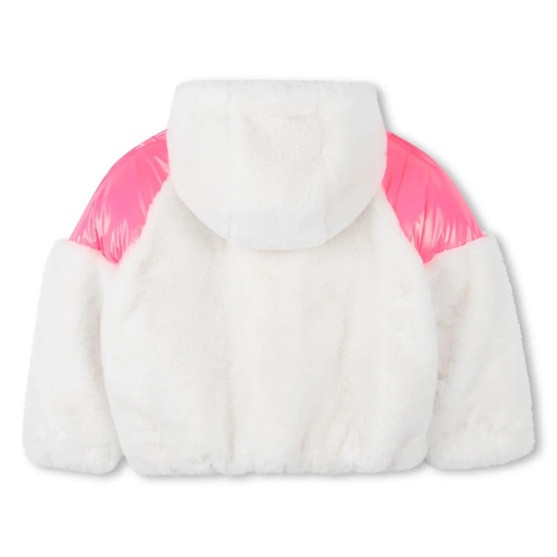 Back of the Billieblush faux fur jacket.