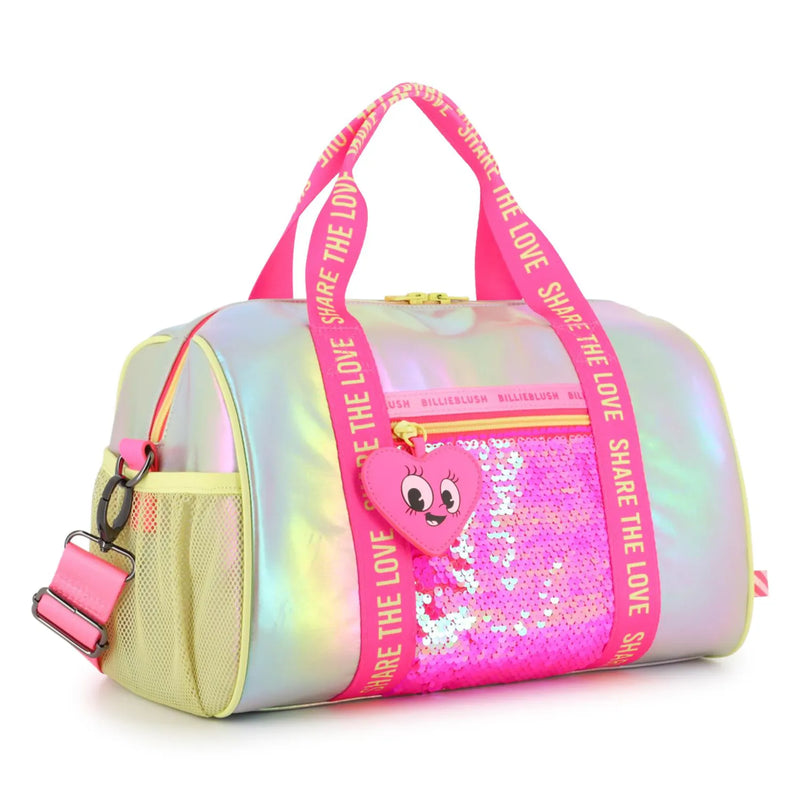 Side view of the Billieblush gym bag.
