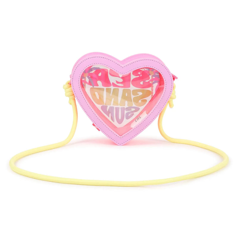 Rear view of the Billieblush heart bag.