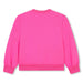 Back of the Billieblush pink heart logo sweatshirt.