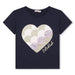 Billieblush navy heart logo t-shirt - u20482.