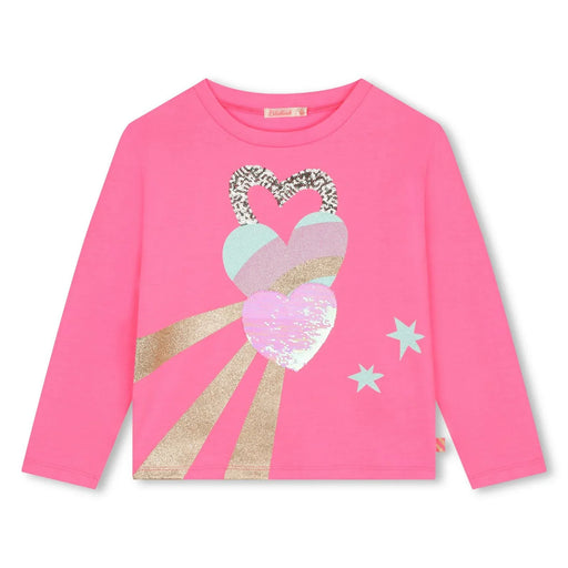 Billieblush pink heart logo t-shirt - u20487.