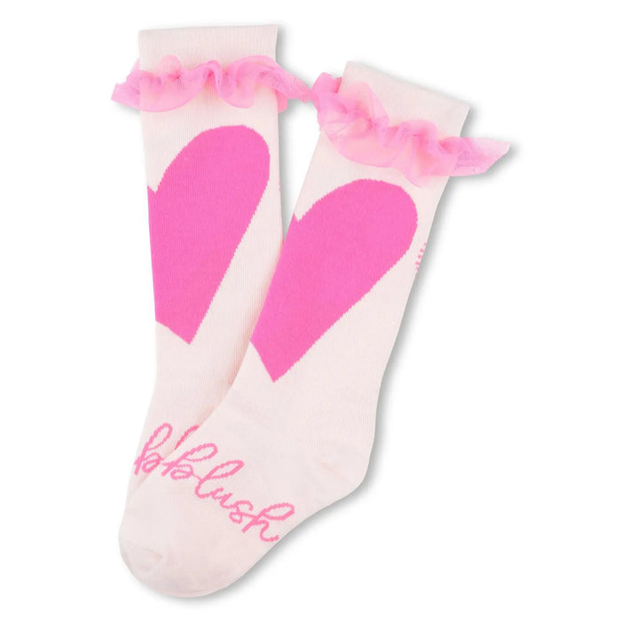 Back of the Billieblush heart socks.