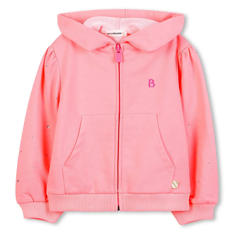 Billieblush girl's peach hoodie - u21309.