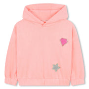 Billieblush girl's peach hoodie - u21604.