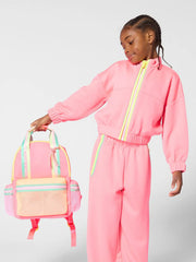 Girl modelling the Billieblush jacket.