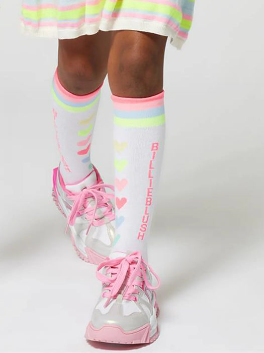 Girl wearing the Billieblush knee socks.