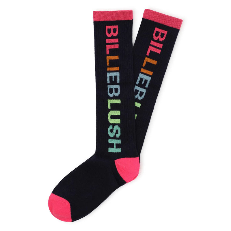 Back of the Billieblush navy knee socks.