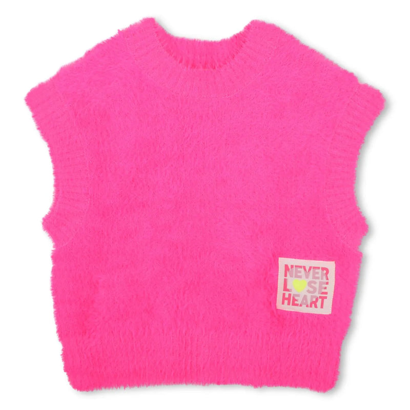 Billieblush fluorescent pink knitted tank top - u22393.