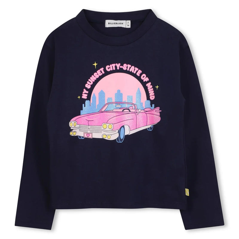 Billieblush navy long sleeve t-shirt - u21417.