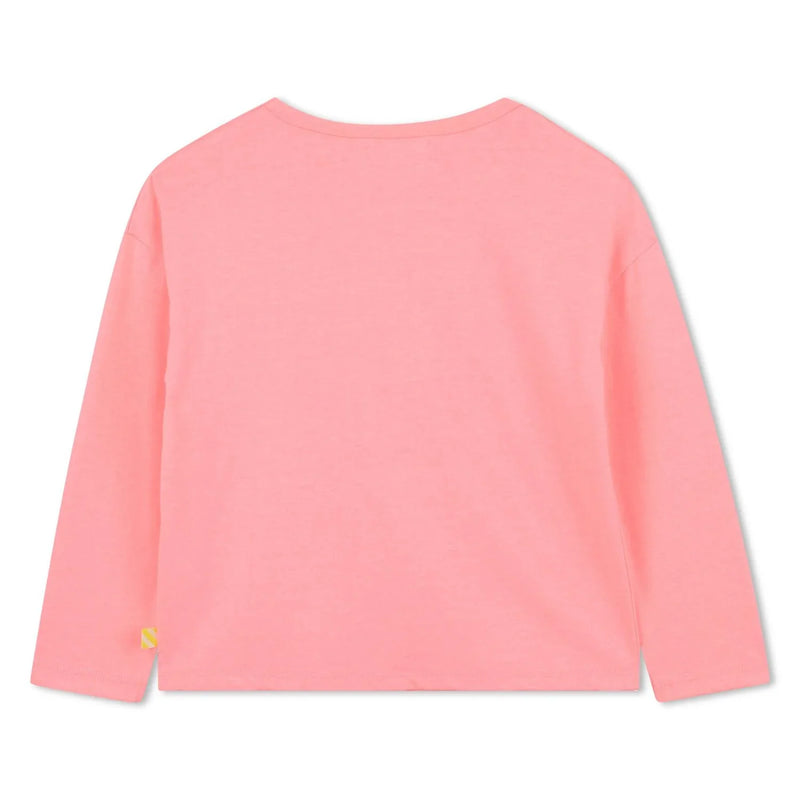 Back of the Billieblush pink long sleeve t-shirt.