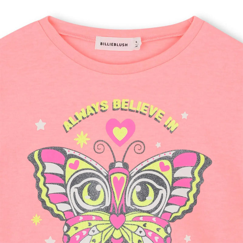 Closer view of the Billieblush long sleeve t-shirt.