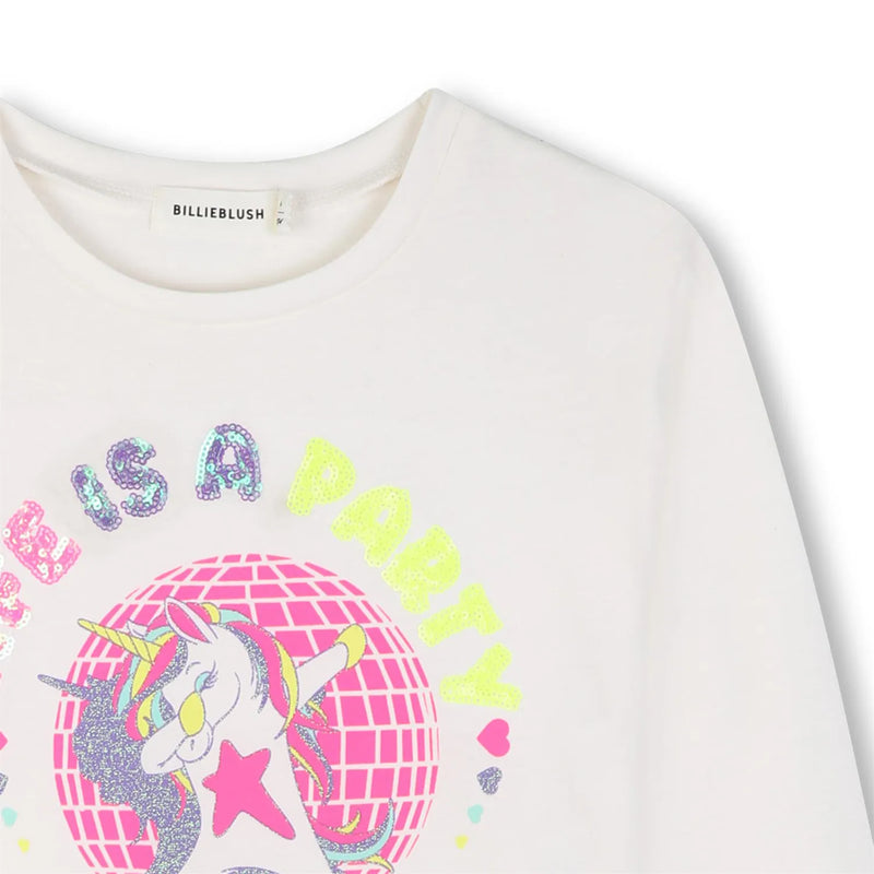 Closer look at the Billieblush long sleeve t-shirt.