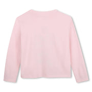 Rear view of the Billieblush long sleeve t-shirt.