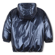 Rear view of the Billieblush puffer jacket.