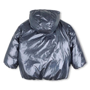 Back of the Billieblush navy puffer jacket.