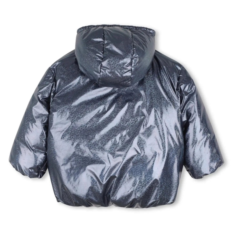 Back of the Billieblush navy puffer jacket.
