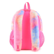 Back of the Billieblush girl's faux fur rucksack.