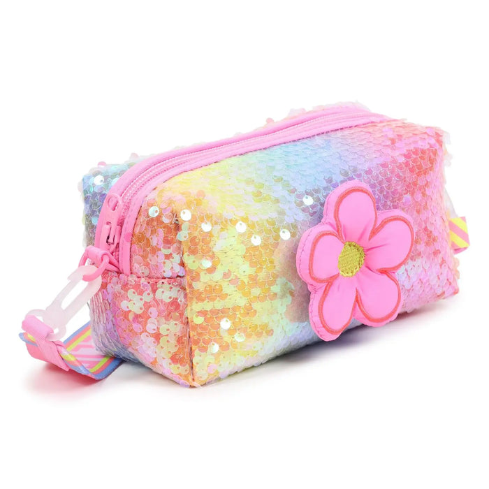 Billieblush sequin bag with iridescent sequins.