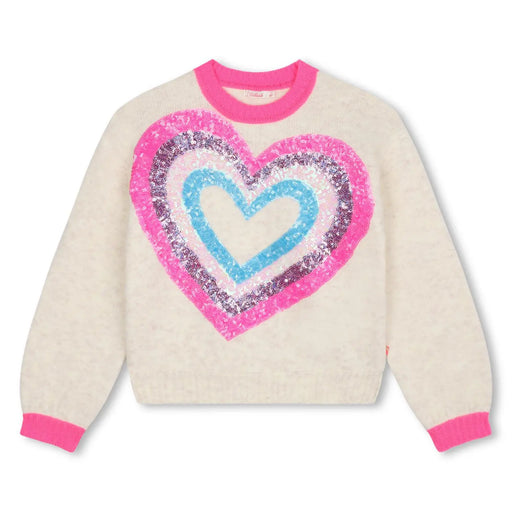 Billieblush sequin heart sweater - u20460.