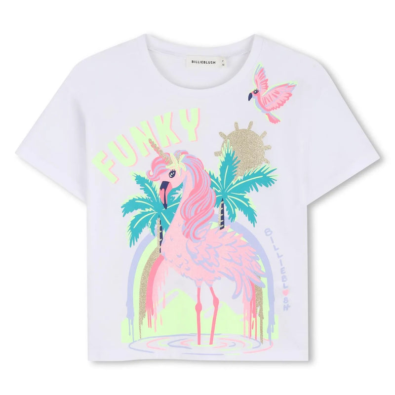 Billieblush girl's flamingo t-shirt - u21940.