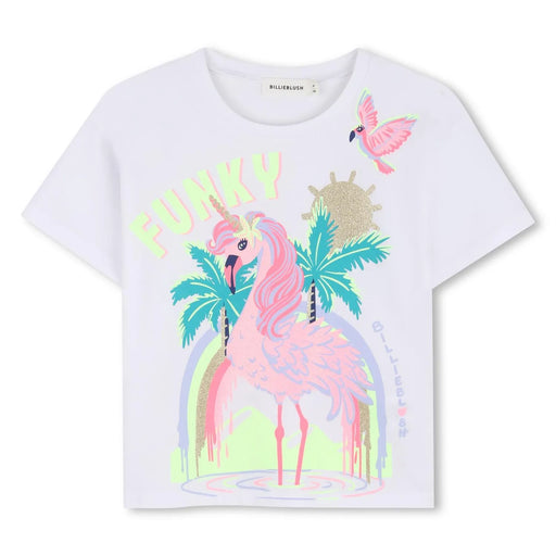 Billieblush girl's flamingo t-shirt - u21940.