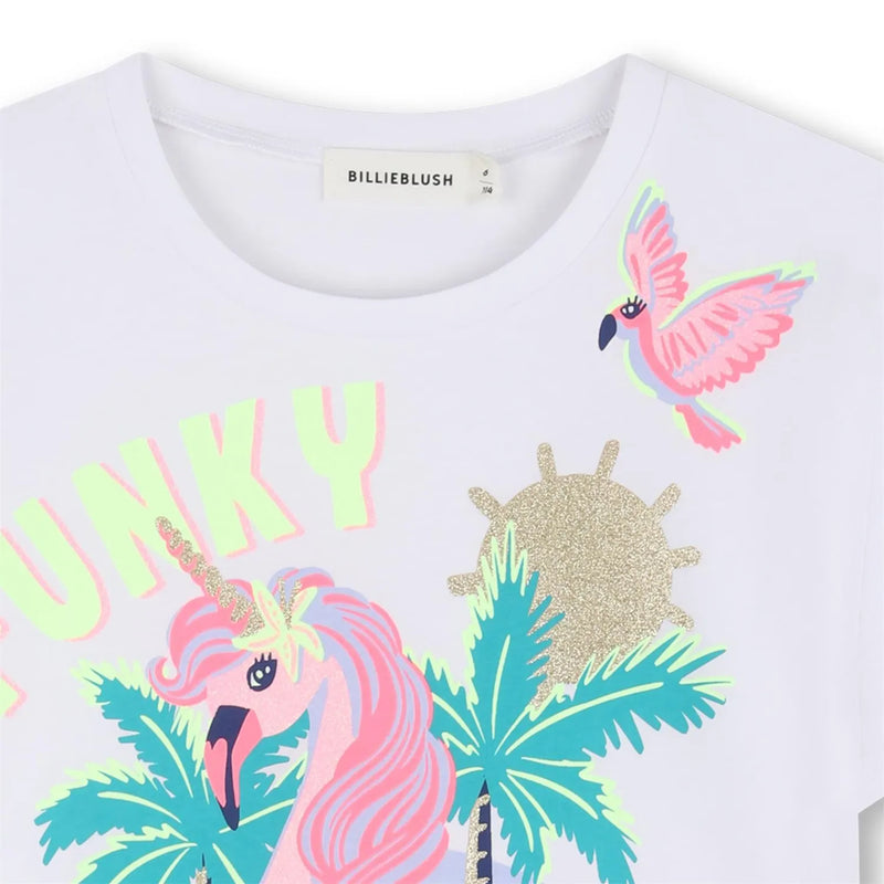 Closer look at the Billieblush flamingo t-shirt.