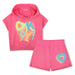 Billieblush girl's pink sleeveless hoodie set - u20846.