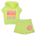 Billieblush girl's yellow sleeveless hoodie set - u20846.