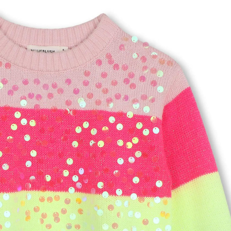 Closer look at the Billieblush striped jumper.