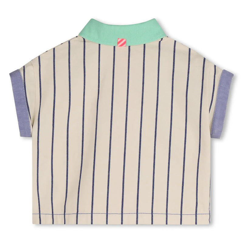 Back of the Billieblush girl's striped shirt.
