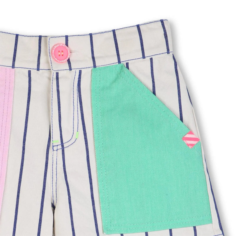 Closer look at the Billieblush striped shorts.