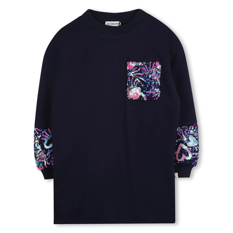 Billieblush navy sweatshirt dress - u21285.