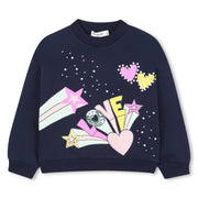 Billieblush navy sweatshirt - u21603.