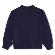 Back of the Billieblush navy sweatshirt.