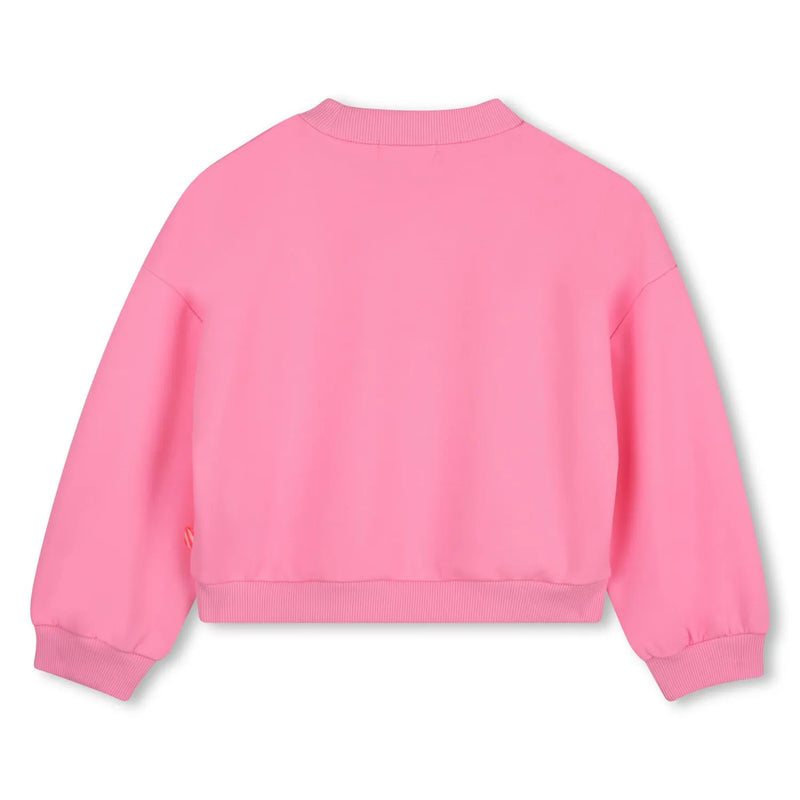 Back of the Billieblush girl's sweatshirt.