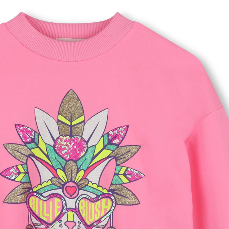 Closer view of the Billieblush sweatshirt.