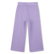 Rear view of the Billieblush purple track bottoms.