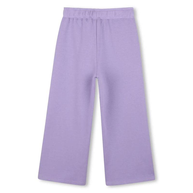 Rear view of the Billieblush purple track bottoms.