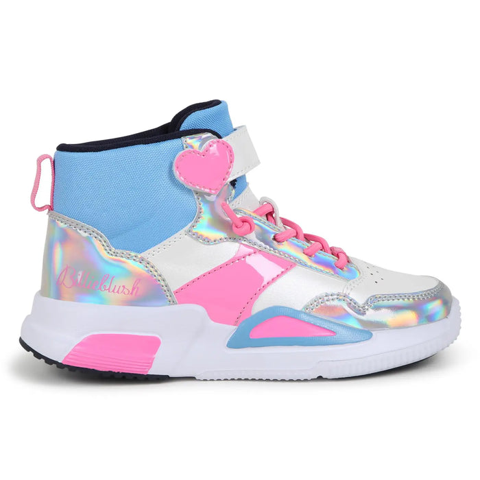 Billieblush trainers with pearl iridescent panels.