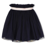 Back of the Billieblush navy tulle skirt.