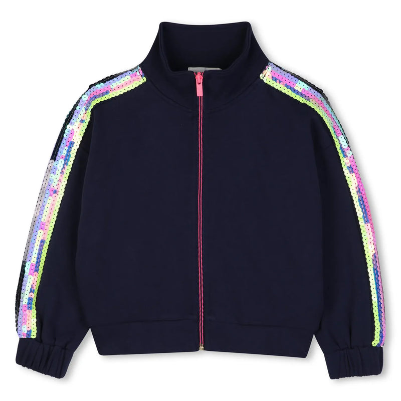 Billieblush girl's sequin sleeve sweatshirt - u22404.
