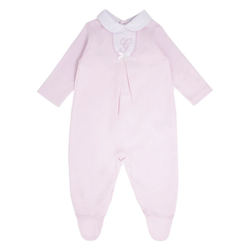 Blues Baby pink embroidered babygrow - bb0039.