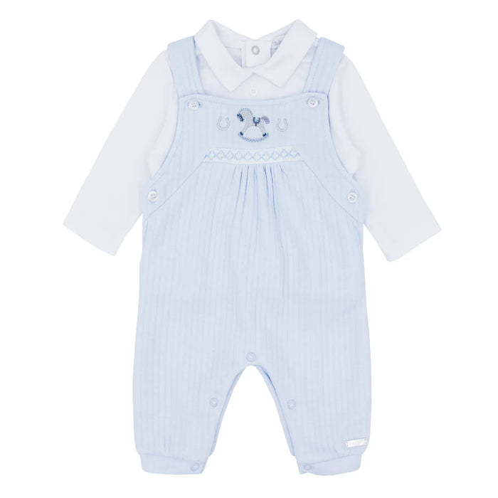 Blues Baby velour dungarees set - bb1411.