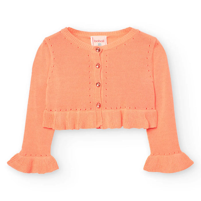 Boboli girl's orange cardigan - 701154.