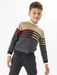 Boy modelling the Boboli Colourblock Jumper. 