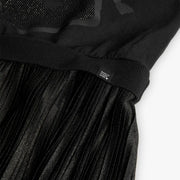 Closer look at the Boboli combined dress showing detail of the pleated skirt
