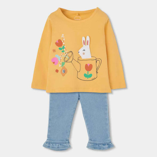 Boboli baby girl's denim leggings set - 143008.